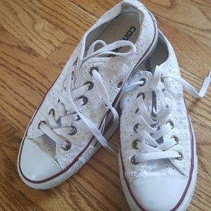 Converse eyelet shoes